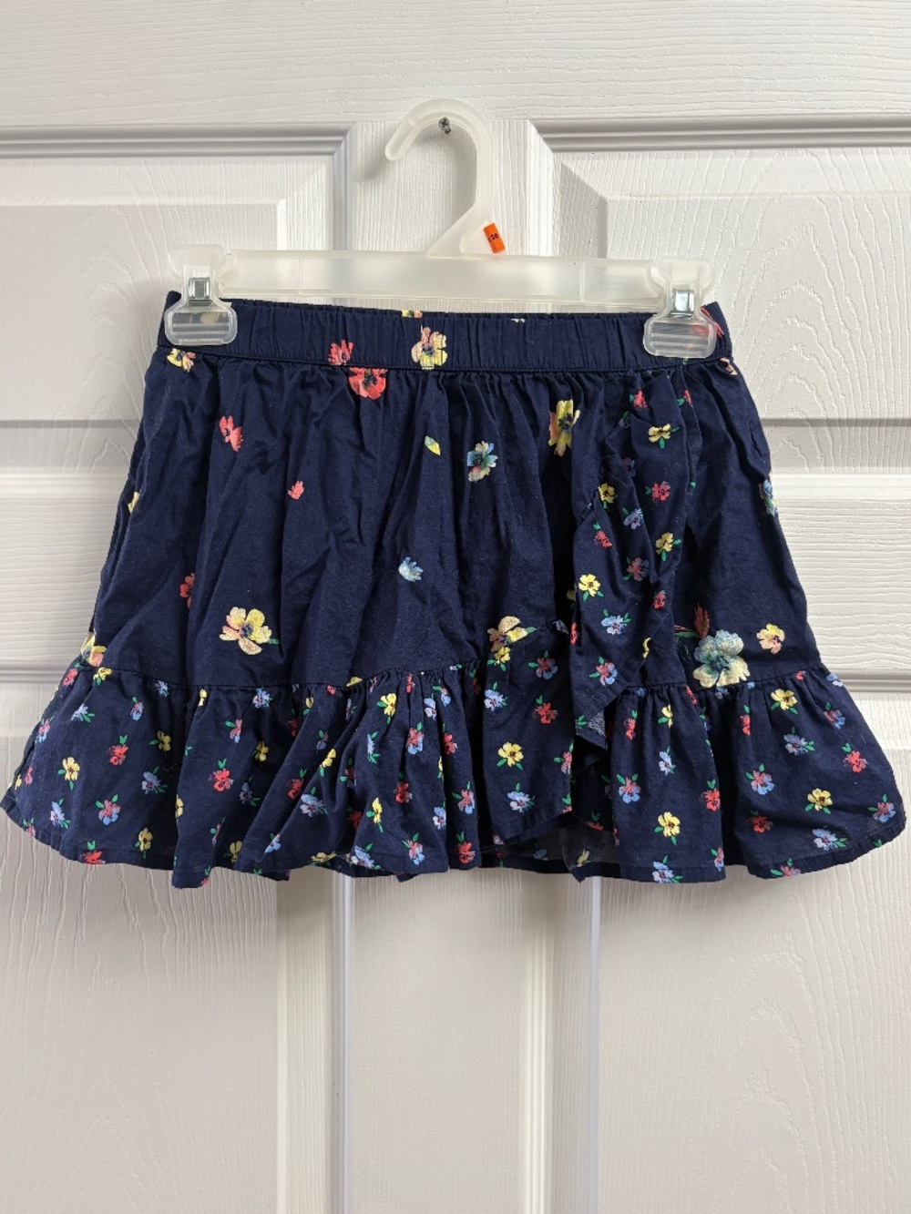Girls Gap Navy Blue Floral Print Skirt Skort